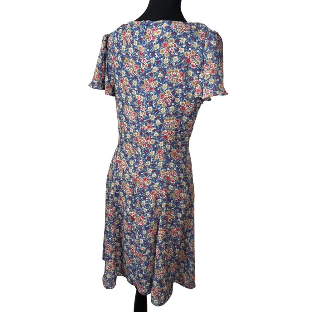 Gunne Sax Jessica McClintock Vintage Ditsy Floral Mini Dress Sz 9/10 - Picture 3 of 10
